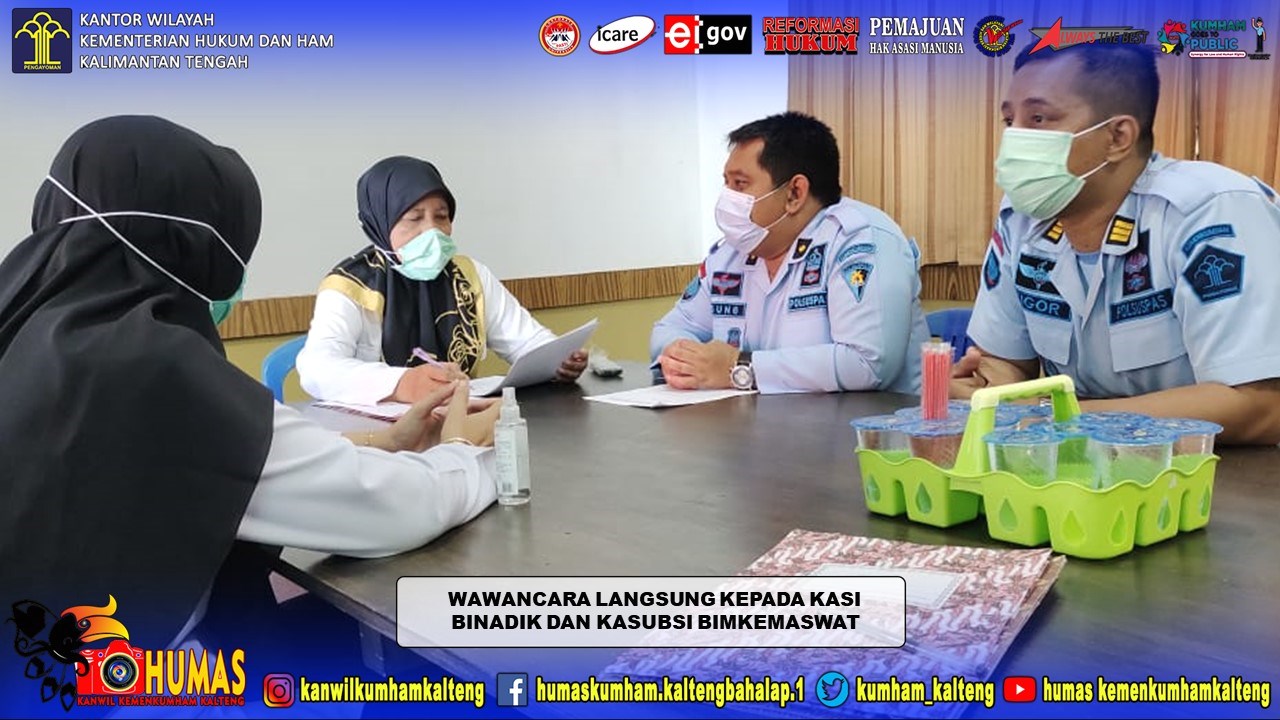 Laksanakan Pengkajian HAM, Bidang HAM Kanwil Kemenkumham Kalteng Kunjungi Lapas Palangka Raya
