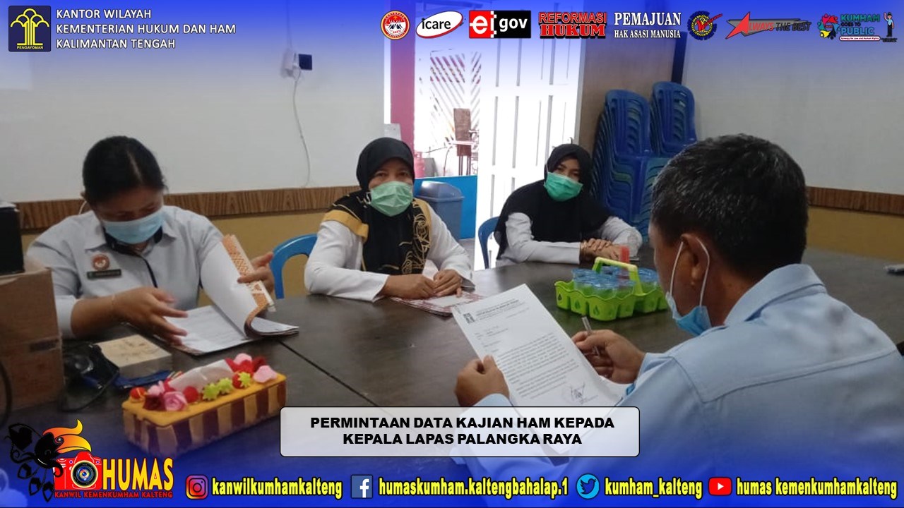 Laksanakan Pengkajian HAM, Bidang HAM Kanwil Kemenkumham Kalteng Kunjungi Lapas Palangka Raya