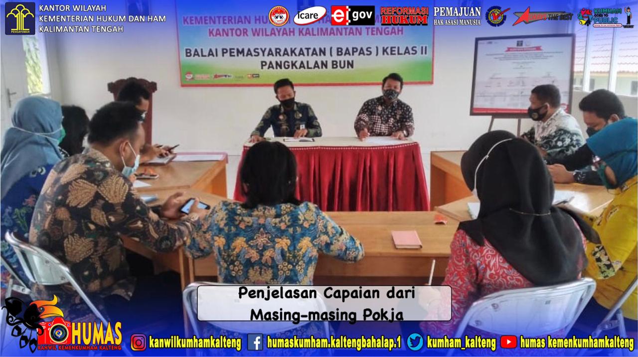 Tingkatkan Kinerja Pembangunan ZI, Bapas Pangkalan Bun Gelar Rapat