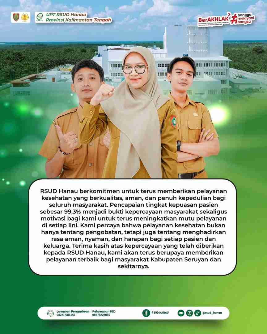 Survei Kepuasan RSUD Hanau Tunjukkan Pelayanan Semakin Berkualitas