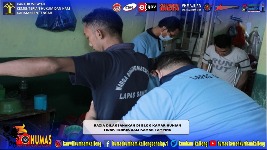 Tim Satopspatnal Lapas Sampit Kembali Gelar Razia