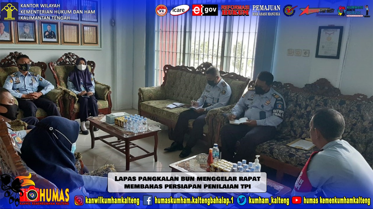 Tim Pokja Lapas Pangkalan Bun Gelar Rapat Internal 