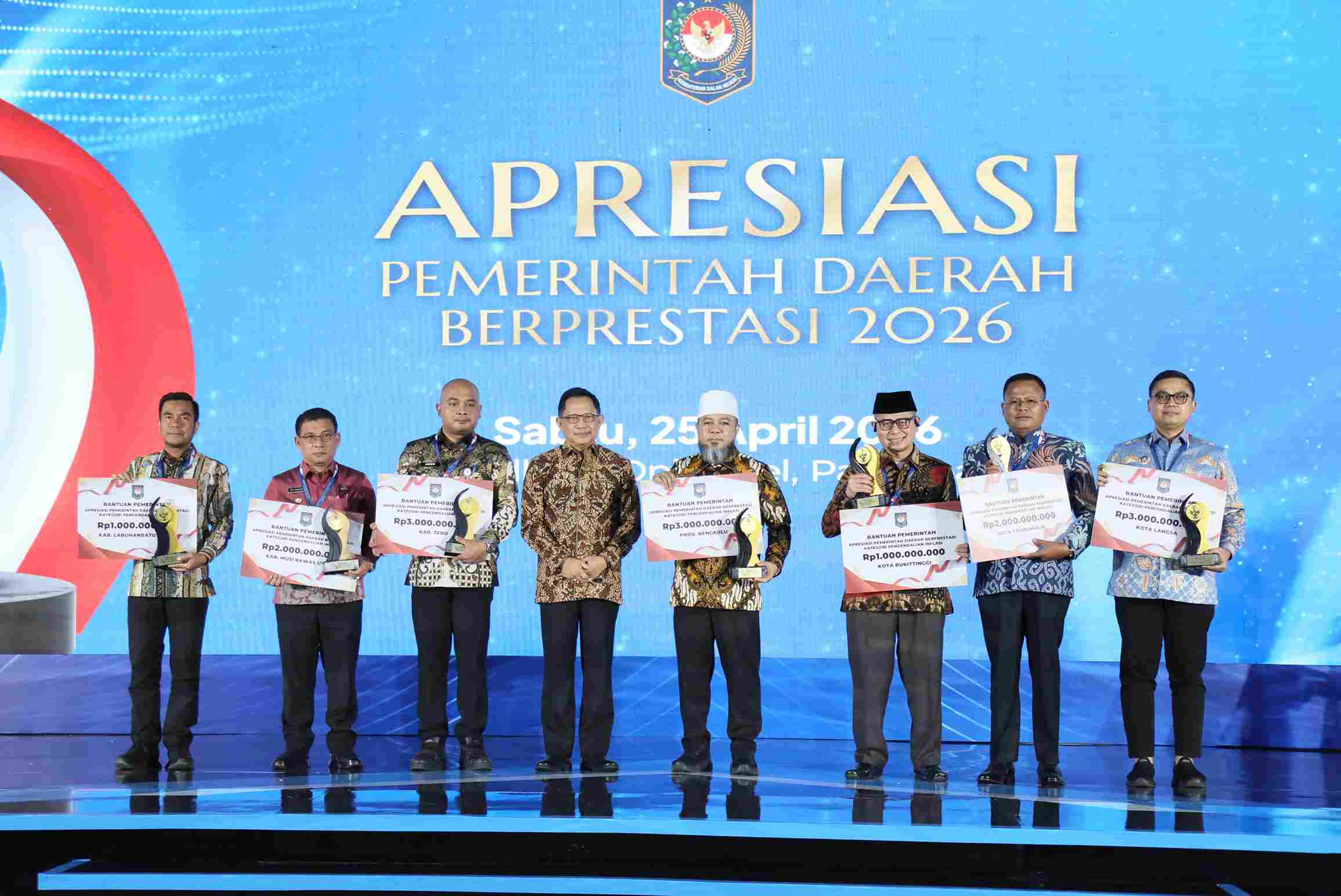 Apresiasi Daerah Berprestasi 2026 Digelar, Mendagri Dorong Iklim Kompetitif Antardaerah
