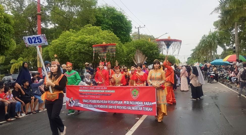 Meriahkan Karnaval Budaya FBIM 2023, DP3APPKB Prov. Kalteng Usung Tema Hadrah Pesta Perkawinan