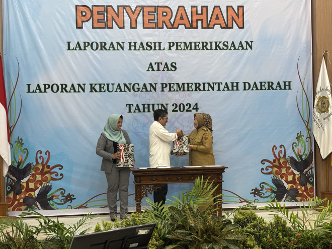 Pemkab Kobar Raih WTP atas LHP LKPD Tahun 2024