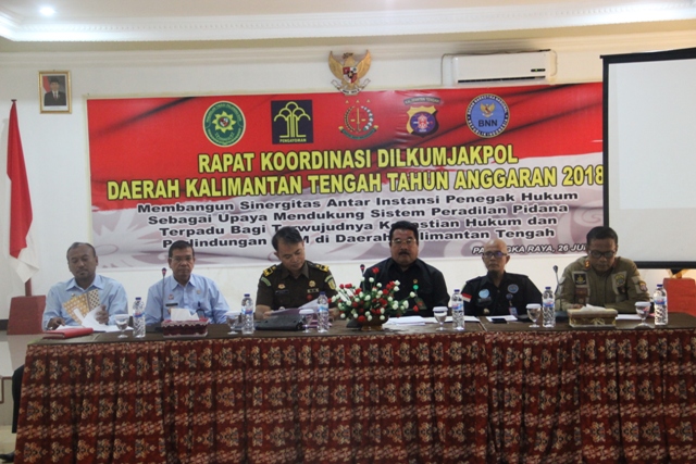 Instansi Penegak Hukum Di Provinsi Kalimantan Tengah Berkalaborasi Melalui DILKUMJAKPOL