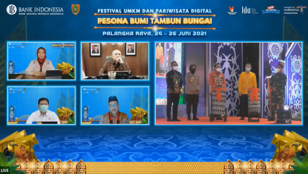 Opening Ceremony Festival UMKM dan Pariwisata Digital Pesona Bumi Tambun Bungai Digelar Secara Virtual