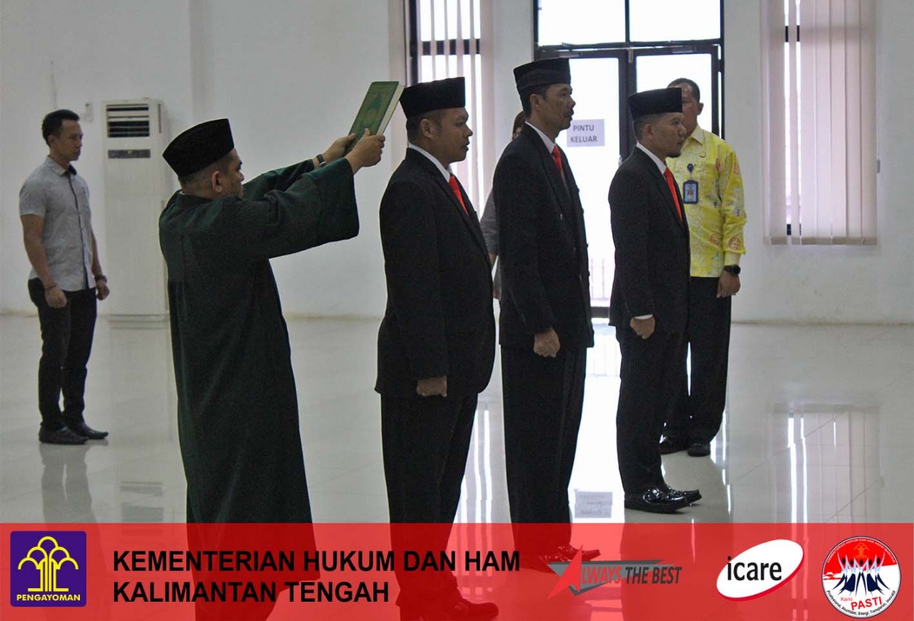 Plt. Kakanwil Kemenkumham Kalteng Lantik Tiga PPNS