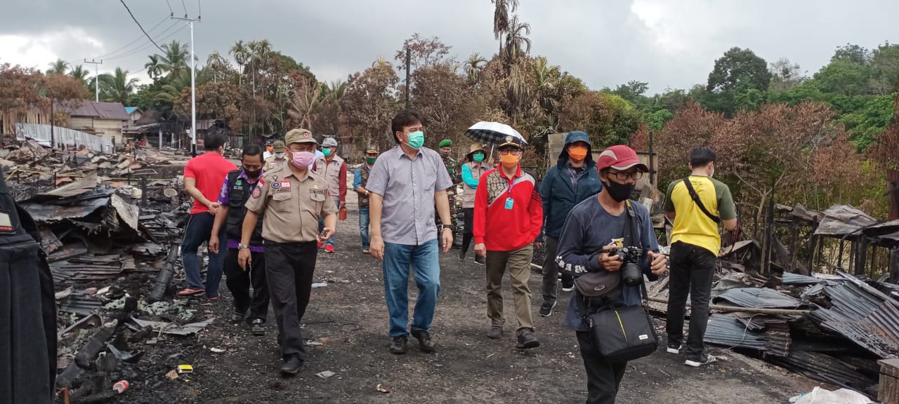 Pemprov Kalteng Tinjau Langsung Lokasi Kebakaran di Desa Sei. Hanyo Kab. Kapuas