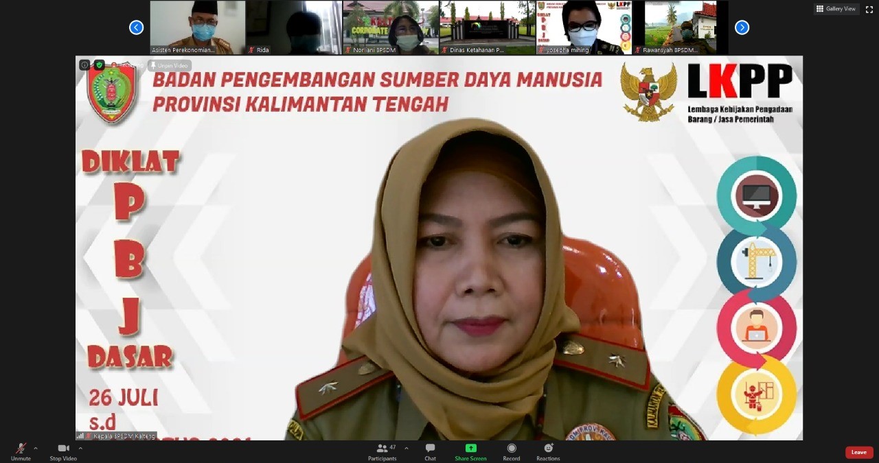 Pembukaan Diklat PBJ Tingkat Dasar Dengan Metode Blended Learning 
