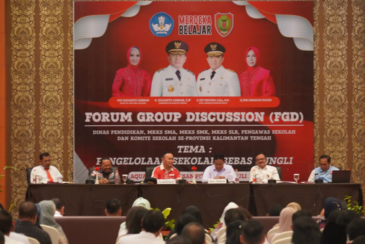 Hadiri FGD Disdik, Gubernur Kalteng Sugianto Sabran Tekankan Sekolah Harus Bebas dari PUNGLI dan DIPUNGLI Oknum 