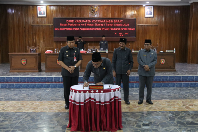 DPRD Kobar Gelar Rapur terkait Penandatanganan Nota Kesepakatan KUA-PPAS APBD Perubahan Tahun 2023