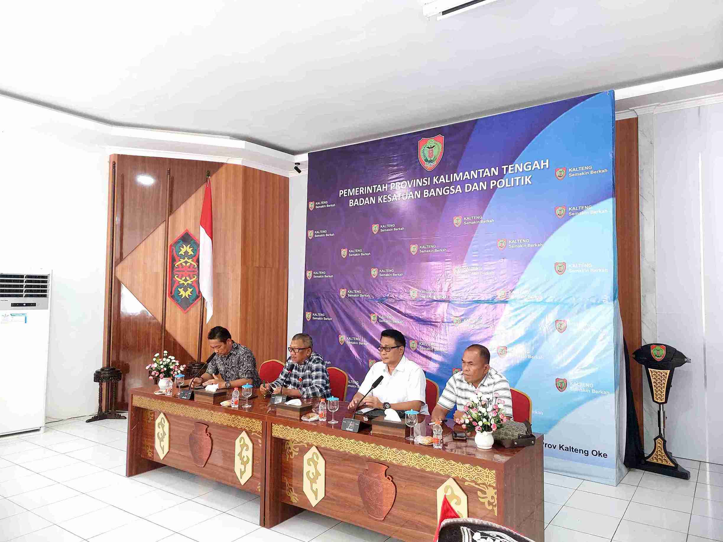 Badan Kesbangpol Prov. Kalteng Gelar Rakor Kegiatan Kemasyarakatan Kapakat Dayak Bersatu Kalteng
