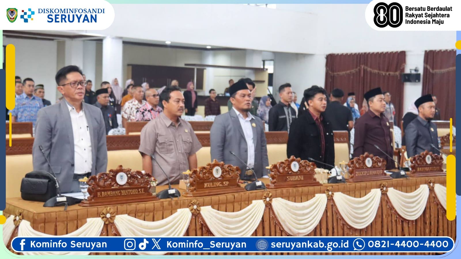 Bahas Pertanggungjawaban APBD 2024, Sekda Wakili Bupati Seruyan dalam Rapat Paripurna DPRD