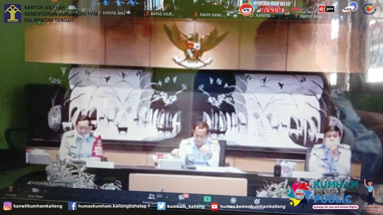Kalapas Muara Teweh Ikuti Akselerasi SADA Kumham Secara Virtual