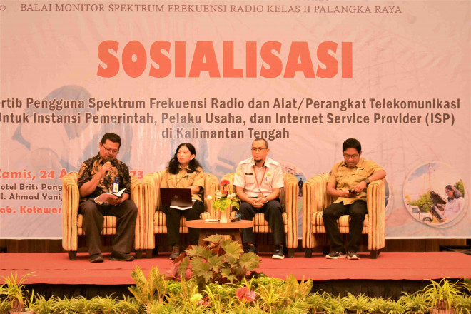 Balmon SFR Palangkaraya Gelar Sosialisasi Tertib Penggunaan Spektrum Frekuensi Radio dan Perangkat Telekomunikasi