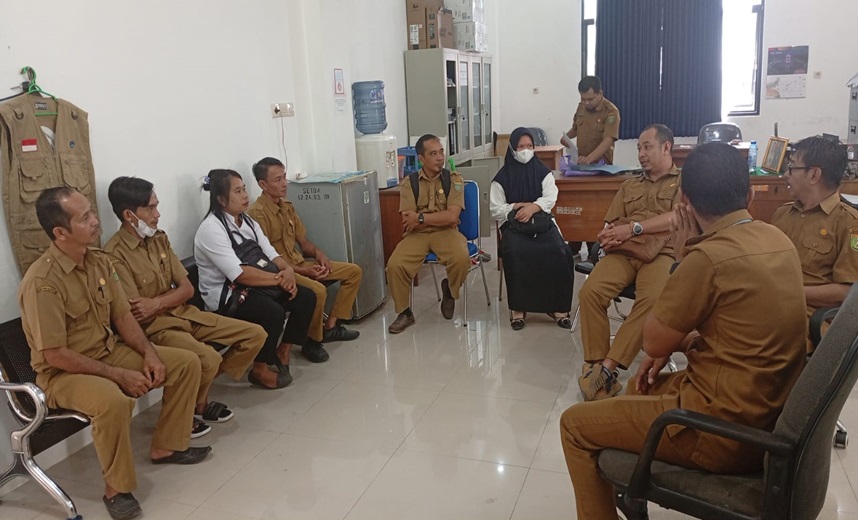 Dinas KominfoSP Kabupaten Barito Selatan Terima Kunjungan KIM Desa Mabuan