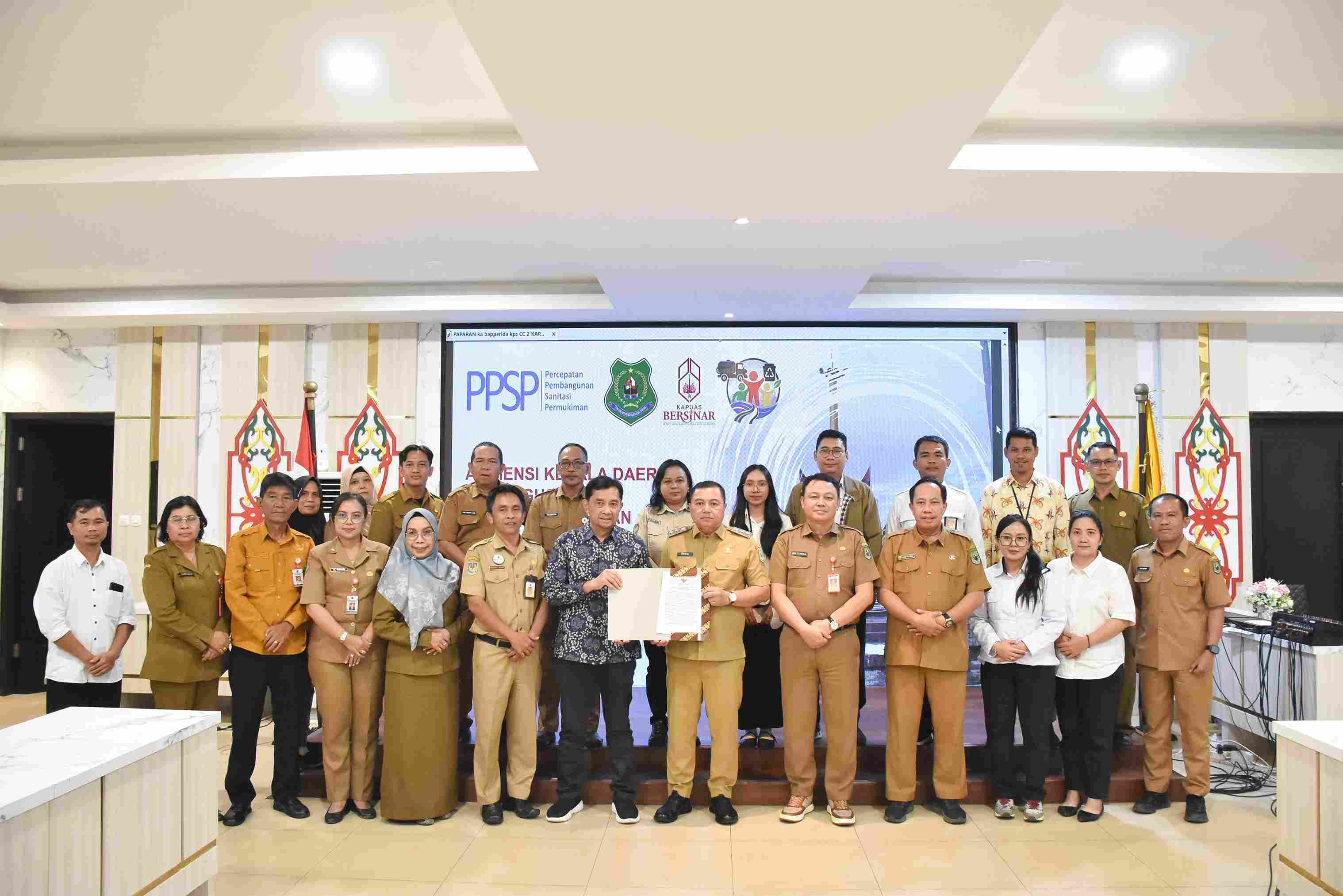 Bupati Kapuas Bersama Balai Penataan Bangunan, Prasarana dan Kawasan Kalteng Gelar Audiensi