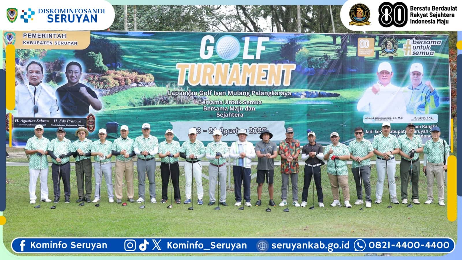 Bupati Seruyan Tutup Turnamen Golf HUT ke-23 Seruyan, Ajang Silaturahmi dan Promosi Potensi Daerah