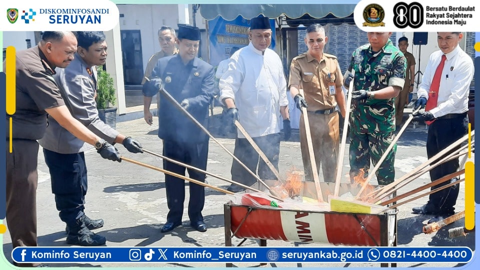 Wakil Bupati Seruyan Hadiri Pemusnahan Barang Bukti Perkara Pidana, Tegaskan Komitmen Bersama Perangi Narkoba