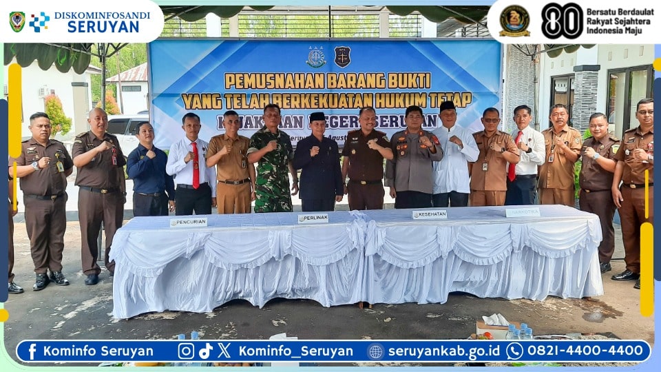 Wakil Bupati Seruyan Hadiri Pemusnahan Barang Bukti Perkara Pidana, Tegaskan Komitmen Bersama Perangi Narkoba
