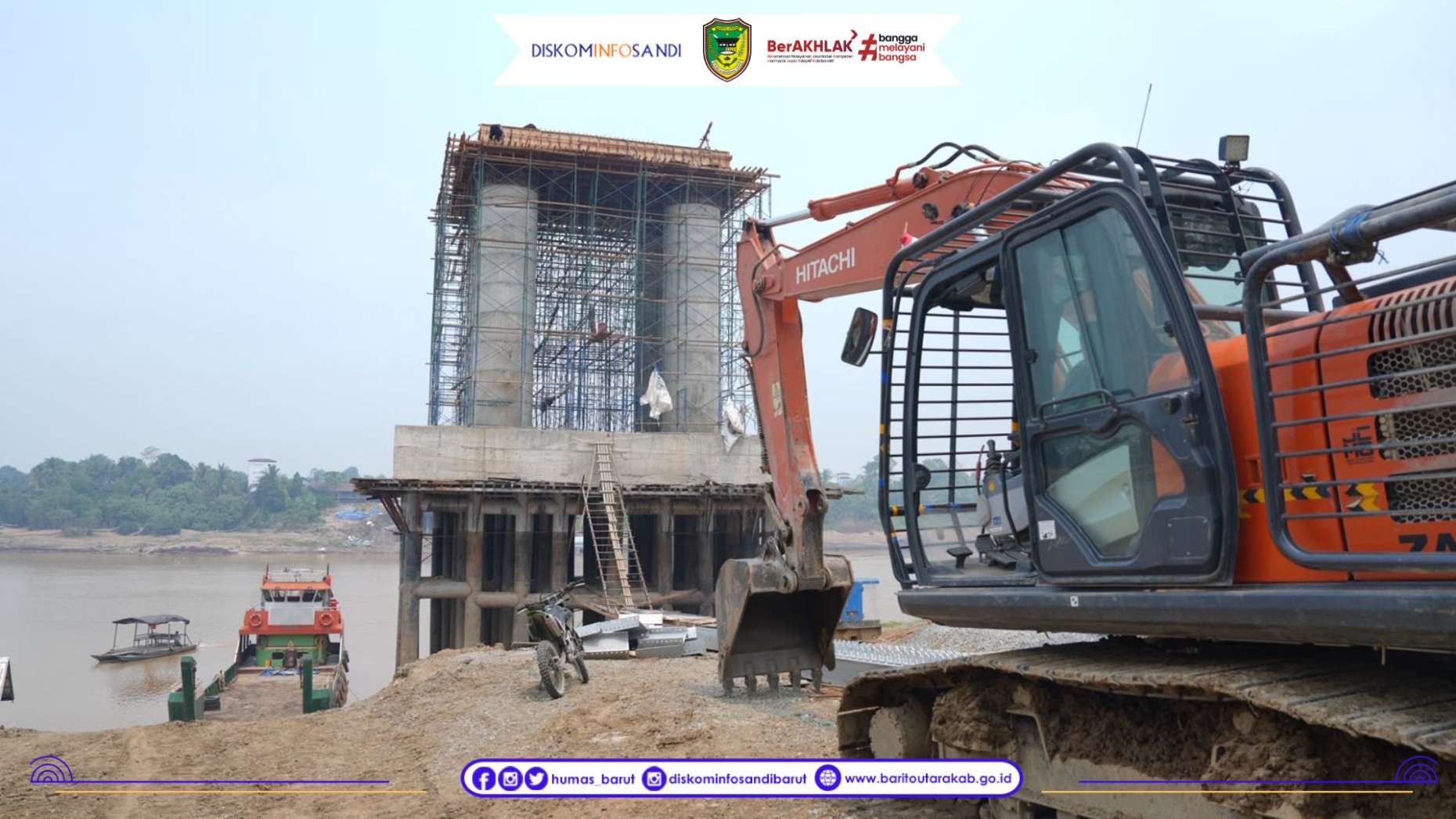 Bupati Barito Utara Tinjau Pembangunan Jembatan Sikan-Tumpung Laung, Targetkan Rampung 2028