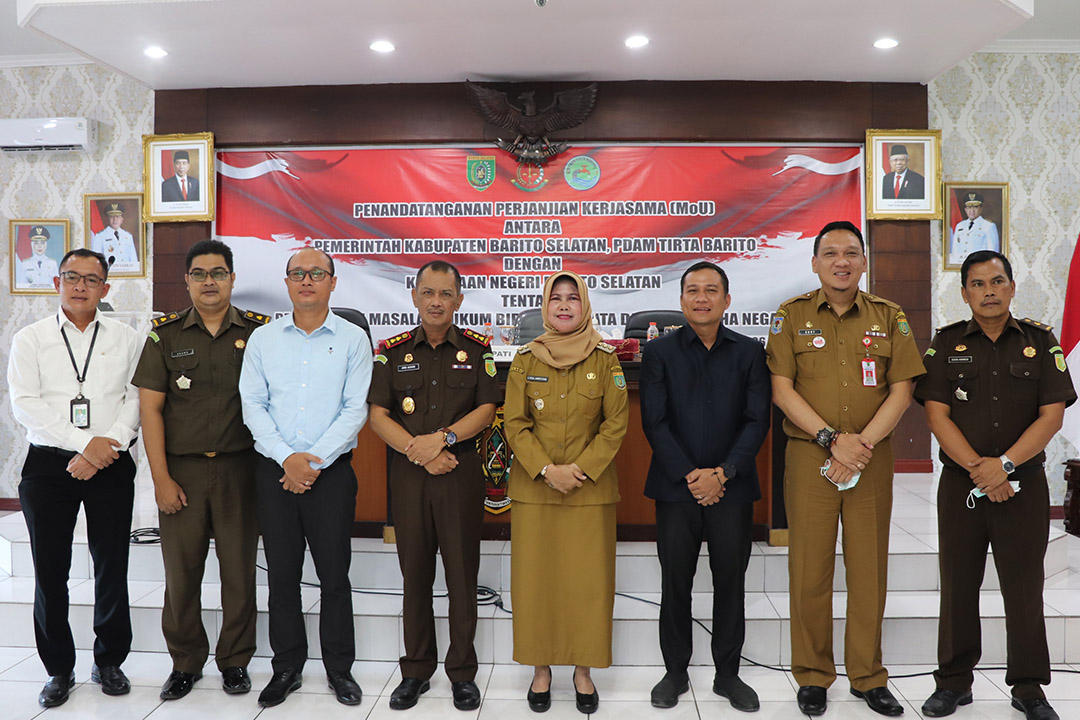 Pemkab Barito Selatan Teken MoU dengan PDAM Tirta Barito dan Kejaksaan Negeri Barito Selatan