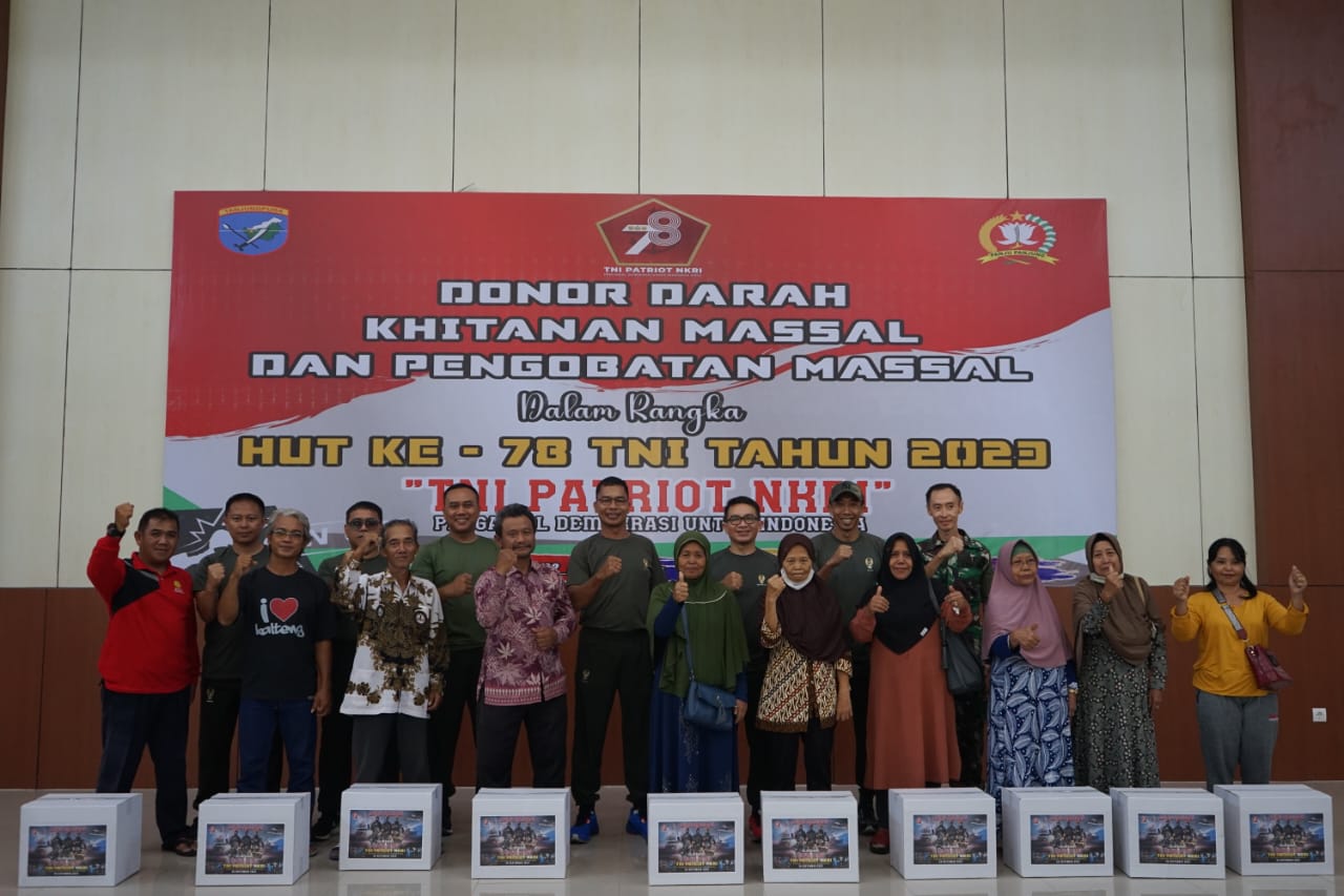 Korem 102/Pjg Gelar Bakti Sosial Dalam Rangka HUT TNI Ke-78 Tahun 2023