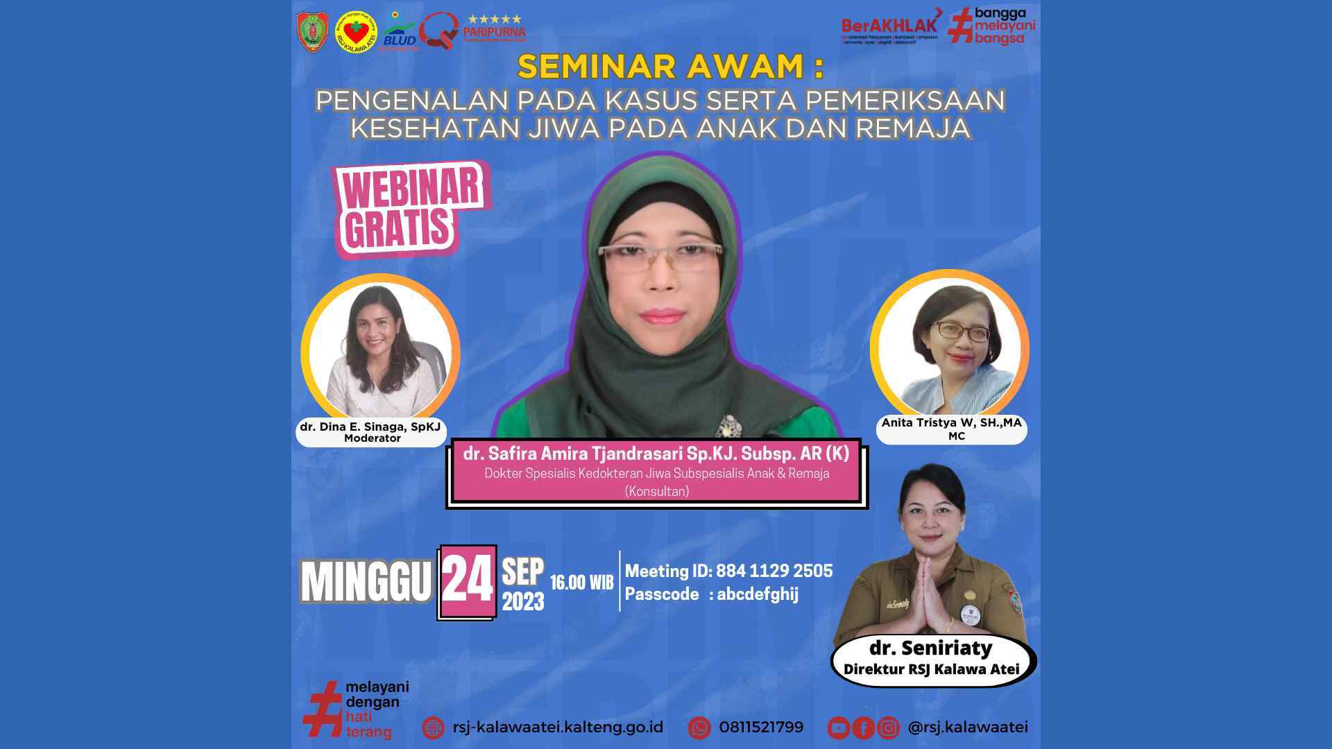 RSJ Kalawa Atei Adakan Seminar Pengenalan Kasus Serta Pemeriksaan Kesehatan Jiwa Anak dan Remaja