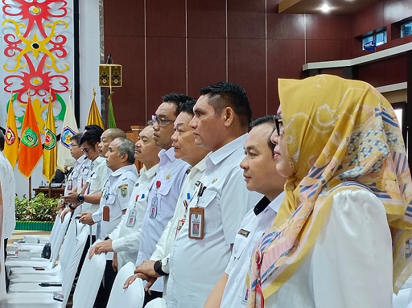 Kadisbun Hadiri Pengukuhan Pejabat Sementara Bupati Kotim dan Penyerahan SK Perpanjangan Penjabat Bupati/Wali Kota se-Kalteng