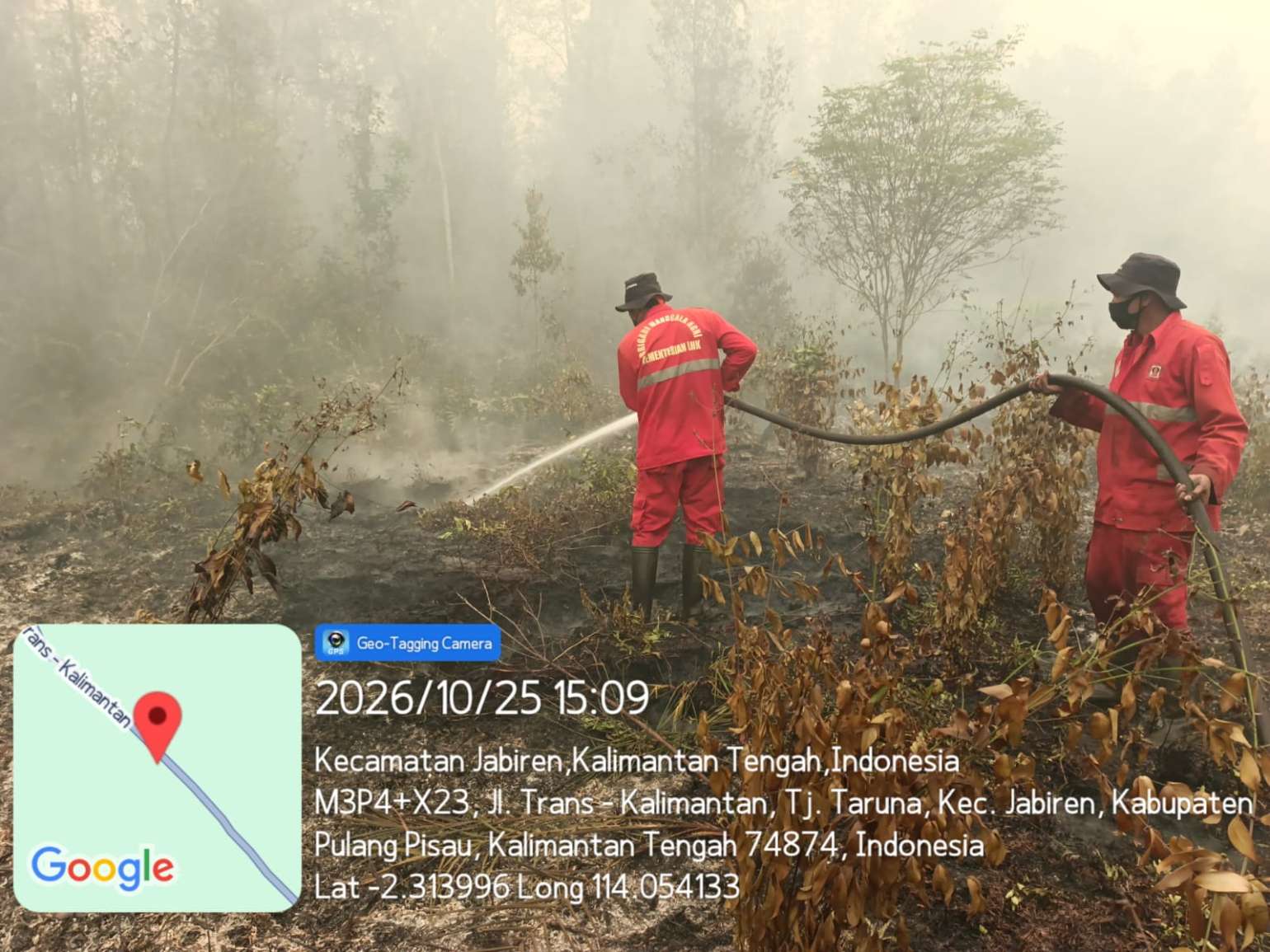 BPBPK Provinsi Kalimantan Tengah Tangani 137,27 Hektare Karhutla