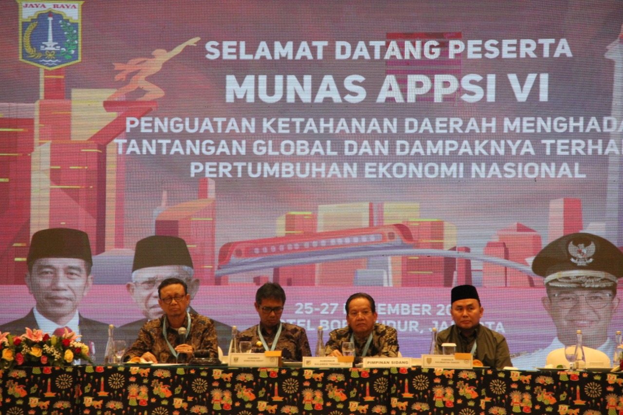 Gubernur Kalteng Sugianto Sabran Pimpin Sidang Munas VI APPSI