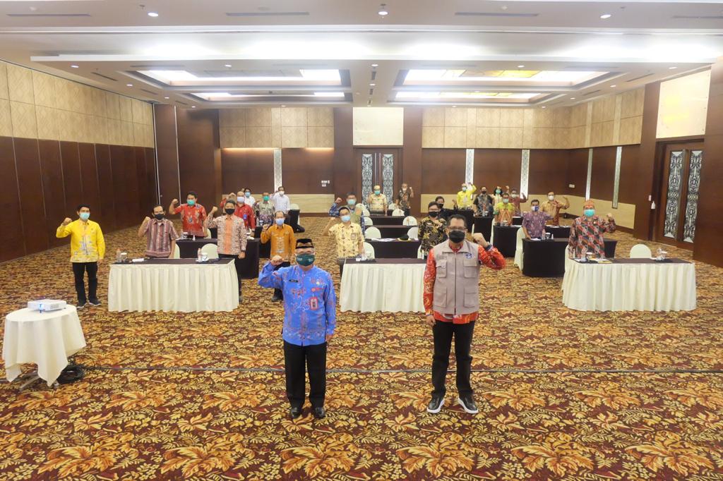 Rapat Koordinasi Kedua Monitoring dan Evaluasi Pemanfaatan Dana Hibah Rehabilitasi dan Rekonstruksi Pasca Bencana Provinsi Kalimantan Tengah Tahun 2020