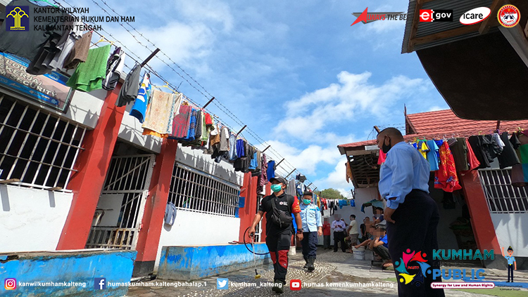 Lapas Sampit Kembali Lakukan Penyemprotan Disinfektan Bekerja Sama Dengan Tim Gugus Tugas Covid-19 Kotim