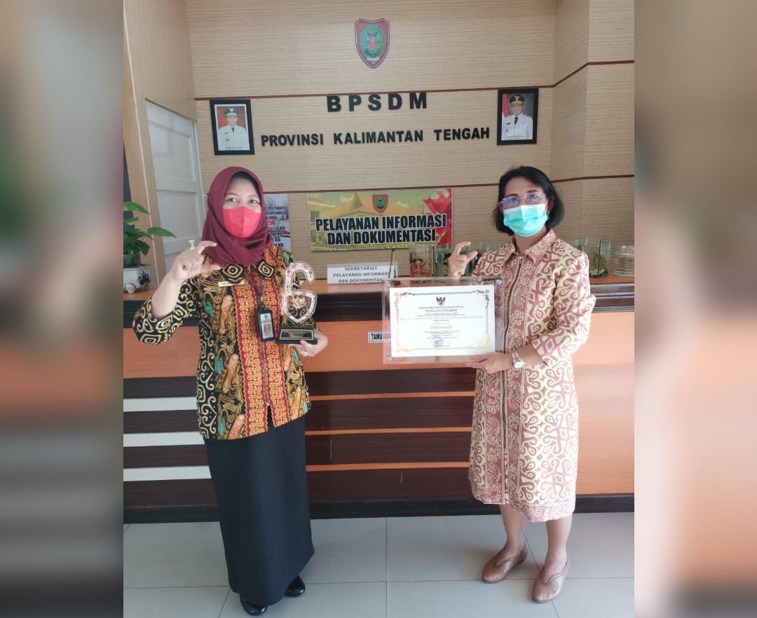 BPSDM Prov. Kalteng Raih Peringkat Kedua Badan Publik Informatif