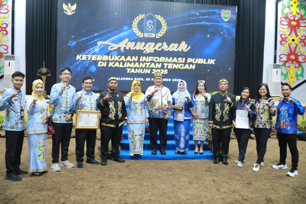 Dislutkan Kalteng Kembali Raih Peringkat 1 Anugerah Keterbukaan Informasi Publik Tahun 2025