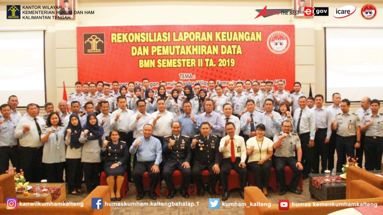 Kakanwil Kemenkumham Kalteng Buka Rekonsiliasi Laporan Keuangan Dan Pemutakhiran Data BMN Semester II TA. 2019