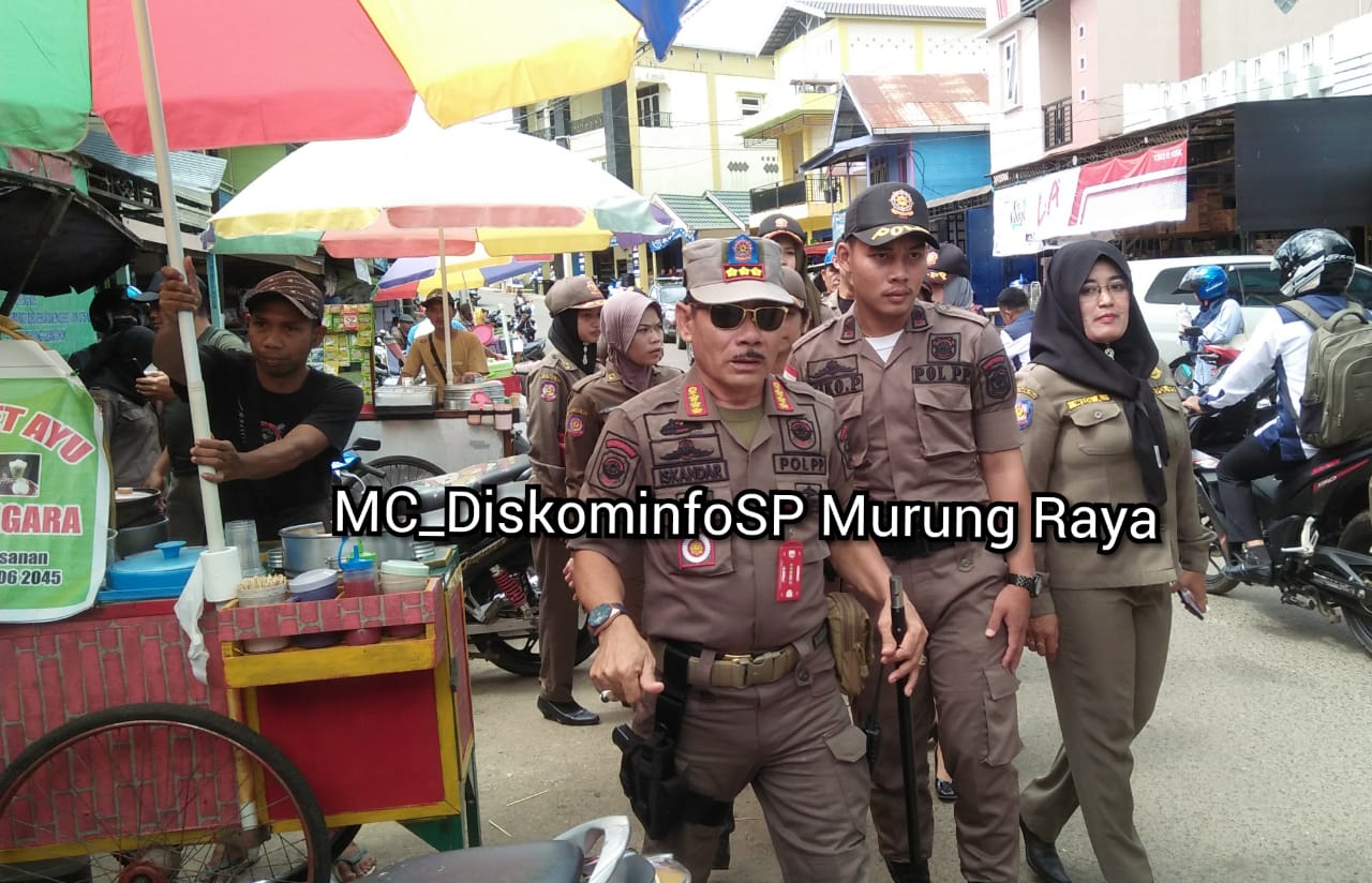 Satpol PP Murung Raya, Lakukan Penertiban Para Pedagang