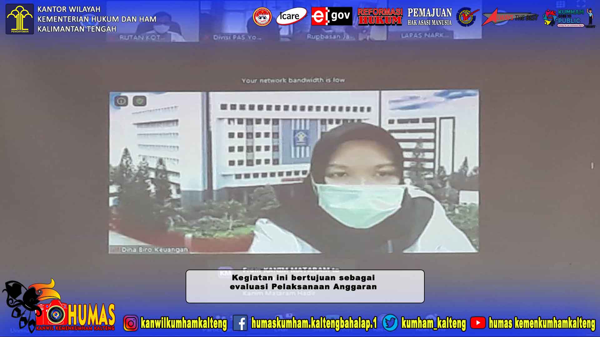 Lapas Sampit Ikuti Evaluasi Anggaran Secara Virtual