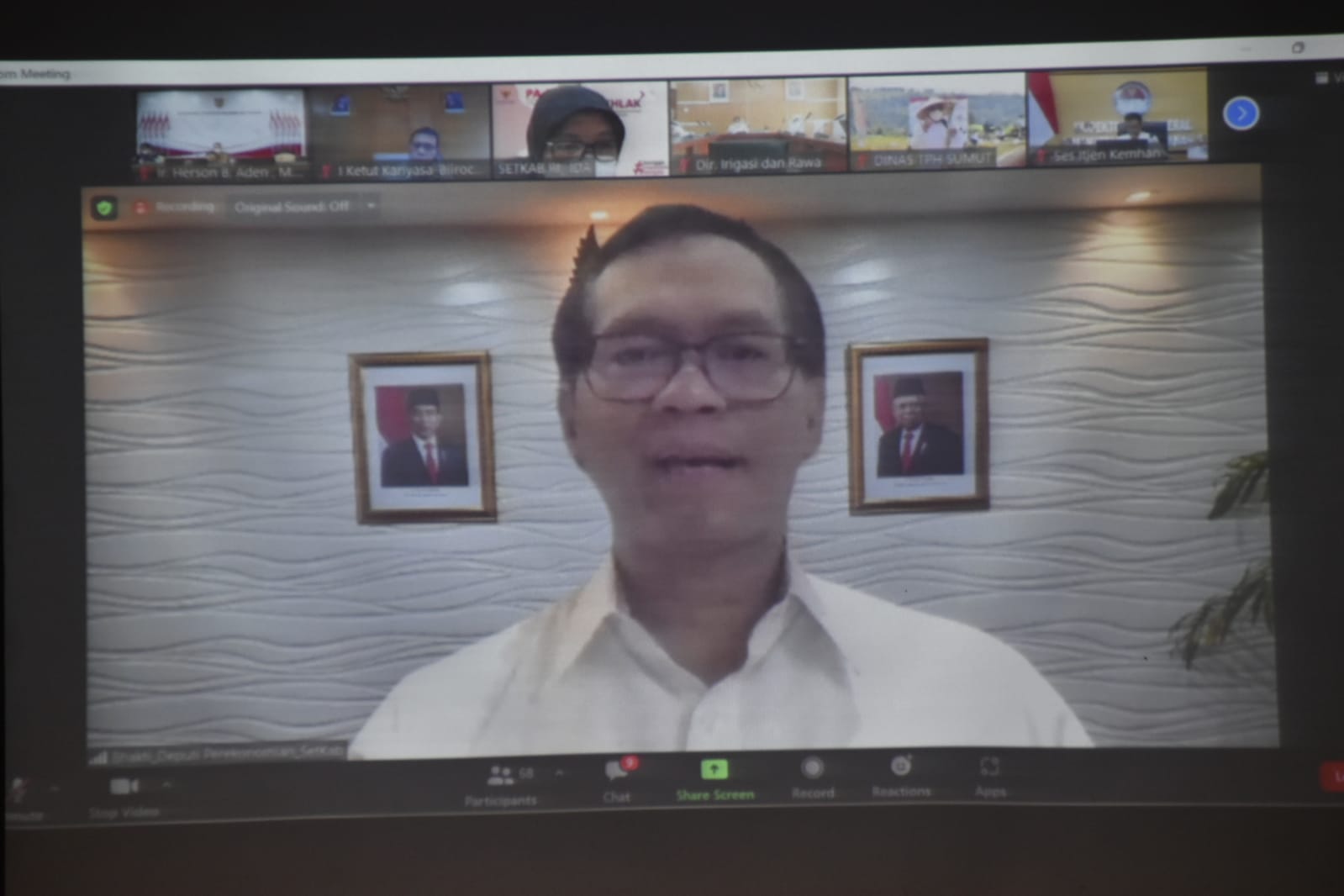 Sahli Gubernur Bidang Pemerintahan, Hukum dan Politik Hadiri Rapat Koordinasi Pembahasan Food Estate