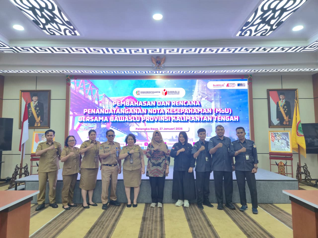 Diskominfosantik dan Bawaslu Kalteng Bahas Rencana Penandatanganan MoU Penguatan Pengawasan Pemilu   