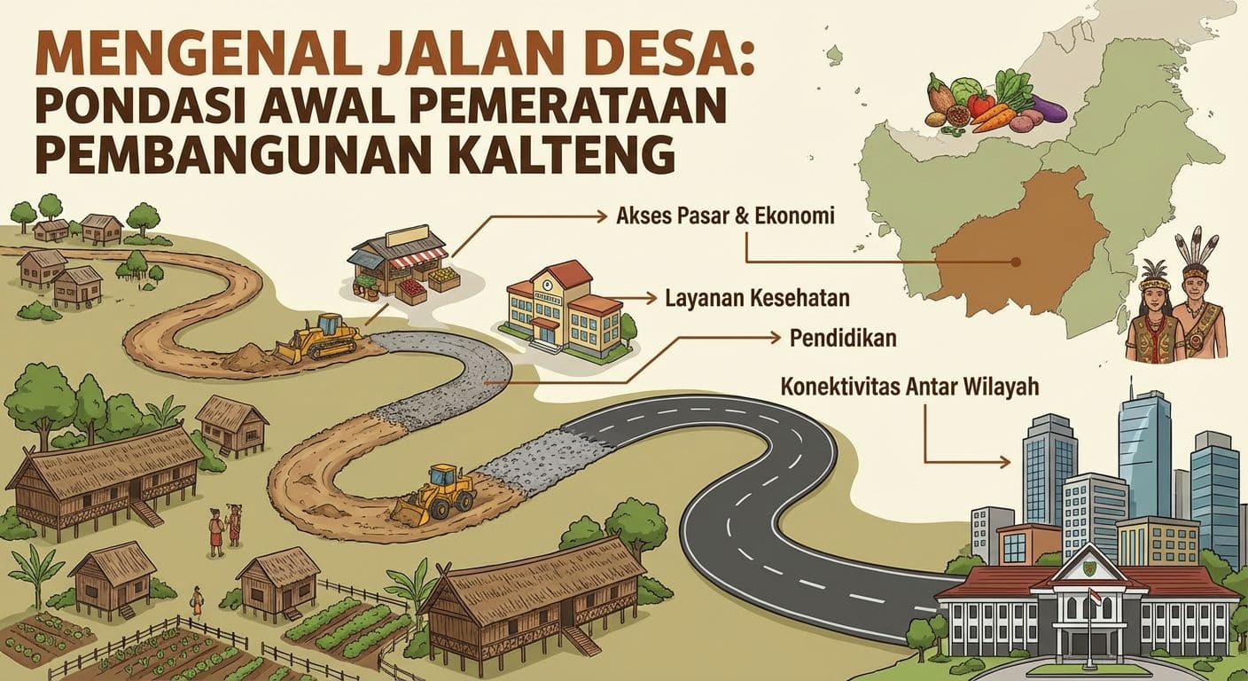 Mengenal Jalan Desa: Pondasi Awal Pemerataan Pembangunan Kalteng