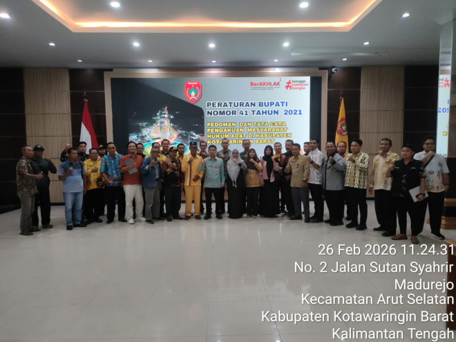 Pemkab Kobar Dorong Percepatan Pengakuan Hukum Masyarakat Adat