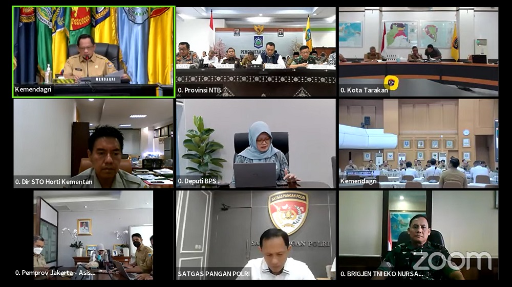 Sekda Nuryakin Hadiri Rakor Pengendalian Inflasi Bersama Mendagri RI