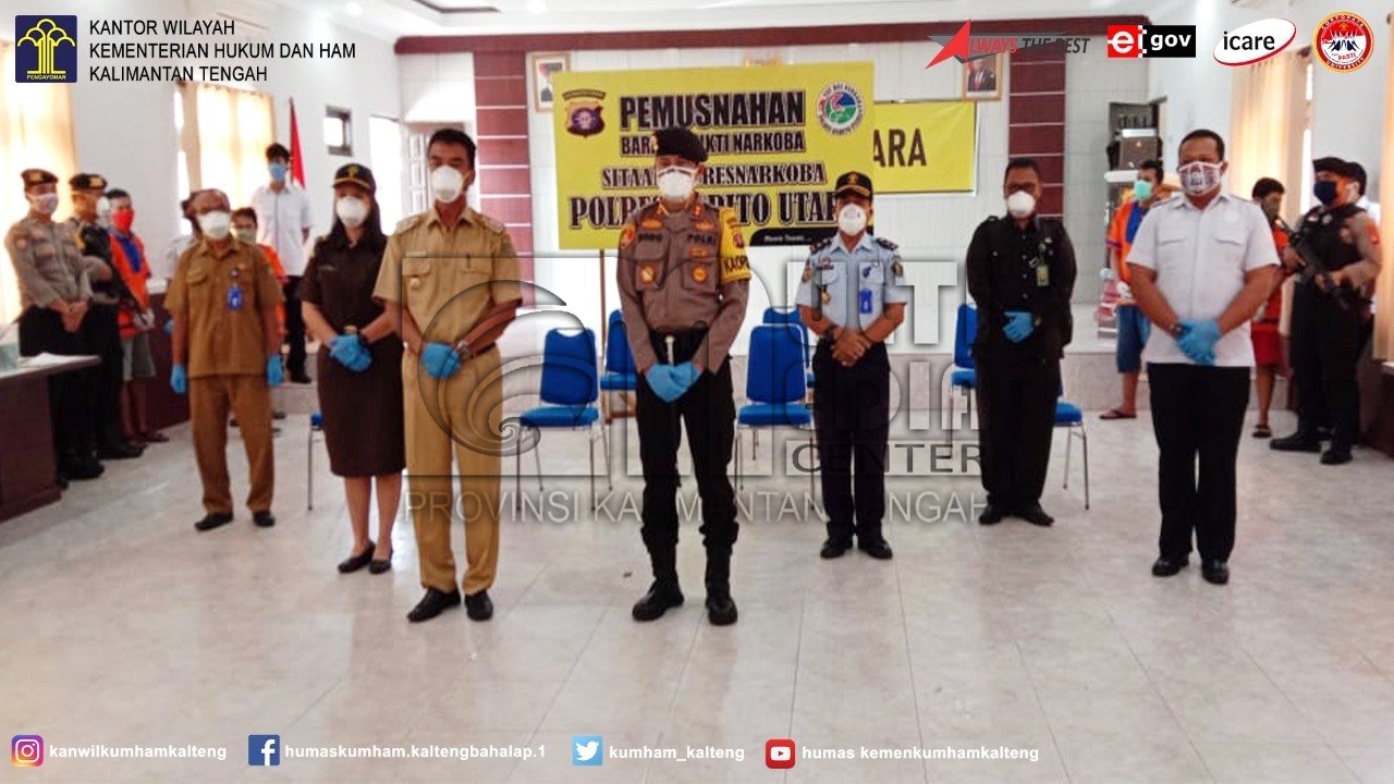 Lapas Muara Teweh Hadiri Pemusnahan Barang Bukti Narkoba di Mapolres Barito Utara
