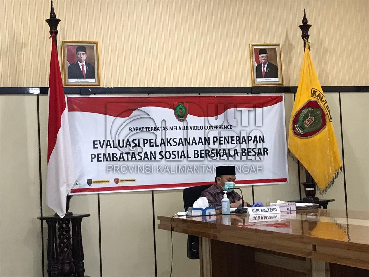 Gubernur Kalteng Ikuti Rapat Evaluasi Pelaksanaan Penerapan PSBB