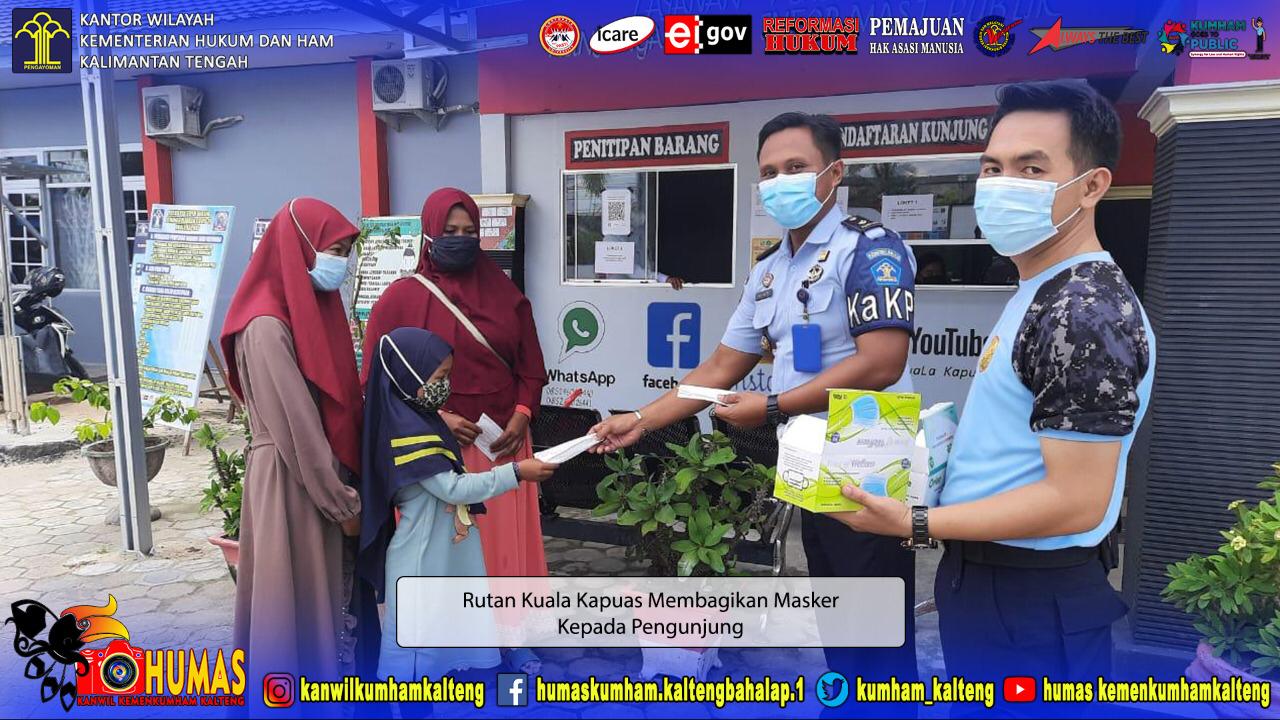 Rutan Kuala Kapuas Bagikan Masker Gratis