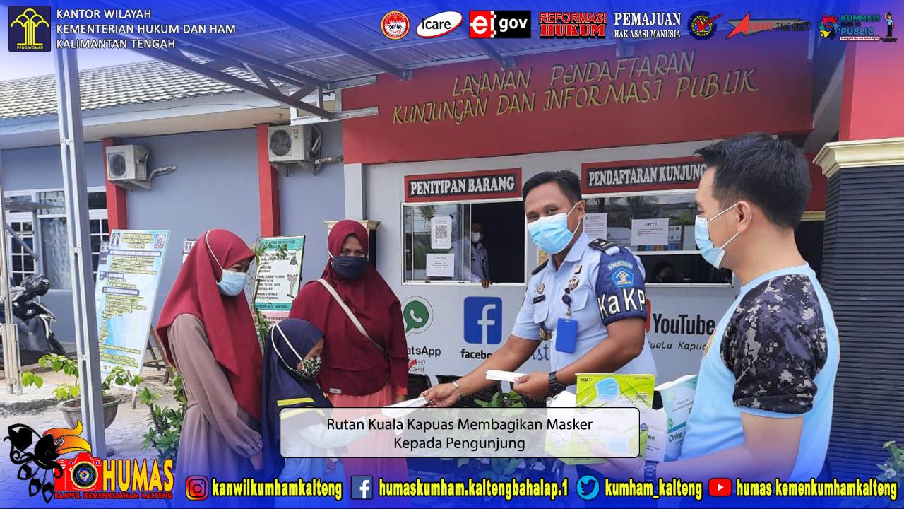 Rutan Kuala Kapuas Bagikan Masker Gratis