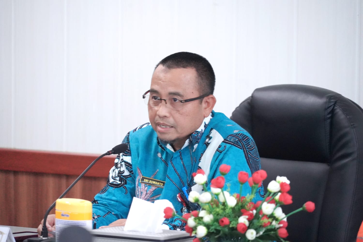Asisten Adum Sri Suwanto Pimpin Rapat Pembahasan Tindak Lanjut Penyampaian Informasi Kerawanan Kebakaran dari BRGM Indonesia
