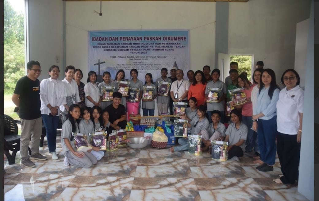 Wujudkan Kepedulian Terhadap Sesama, Dinas TPHP Prov. Kalteng Laksanakan Aksi Sosial dan Rayakan Paskah Bersama  Panti Asuhan Agape Tangkiling 
